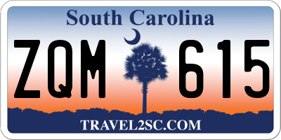 SC license plate ZQM615