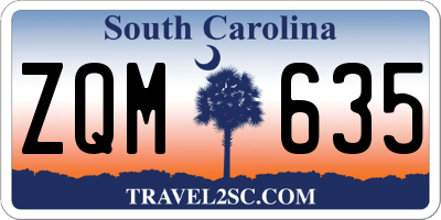 SC license plate ZQM635