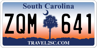 SC license plate ZQM641