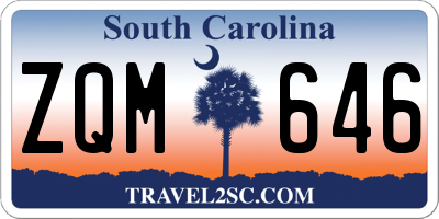 SC license plate ZQM646