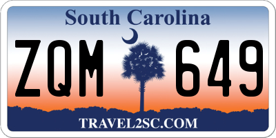 SC license plate ZQM649