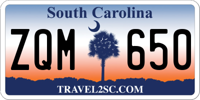 SC license plate ZQM650