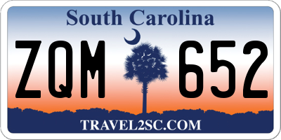 SC license plate ZQM652
