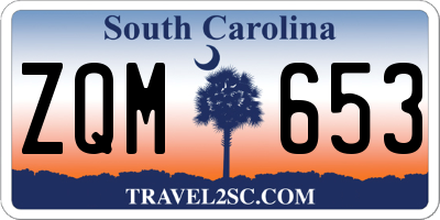 SC license plate ZQM653