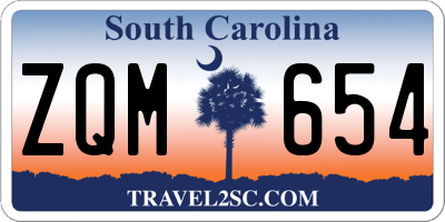 SC license plate ZQM654