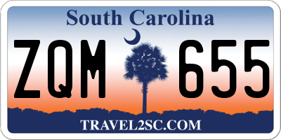 SC license plate ZQM655