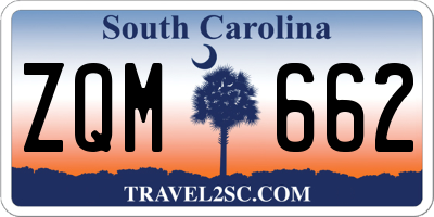 SC license plate ZQM662