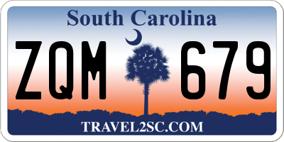 SC license plate ZQM679