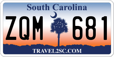 SC license plate ZQM681