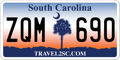 SC license plate ZQM690