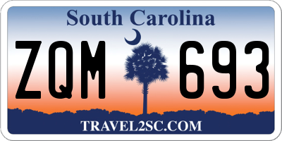 SC license plate ZQM693