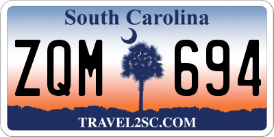 SC license plate ZQM694