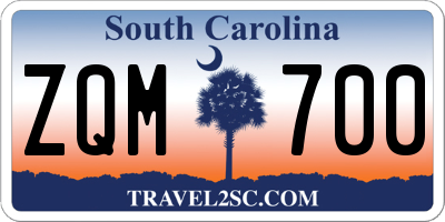 SC license plate ZQM700
