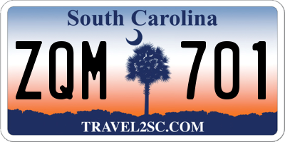 SC license plate ZQM701