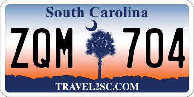 SC license plate ZQM704