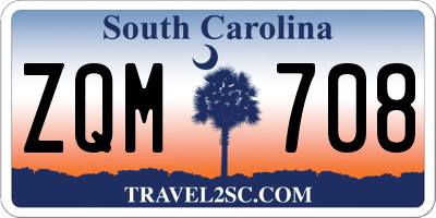 SC license plate ZQM708