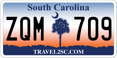 SC license plate ZQM709
