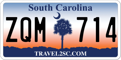 SC license plate ZQM714