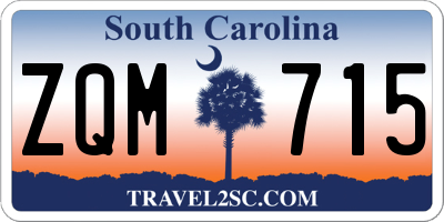 SC license plate ZQM715