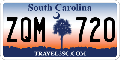 SC license plate ZQM720