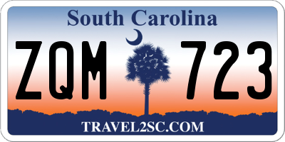 SC license plate ZQM723
