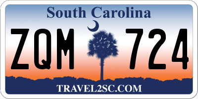 SC license plate ZQM724