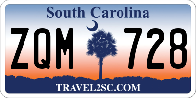 SC license plate ZQM728