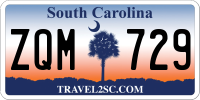 SC license plate ZQM729