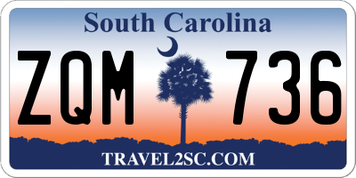 SC license plate ZQM736