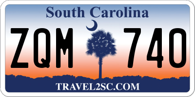 SC license plate ZQM740
