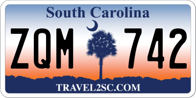 SC license plate ZQM742