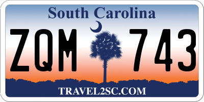 SC license plate ZQM743