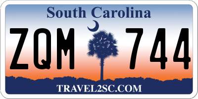 SC license plate ZQM744