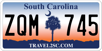 SC license plate ZQM745