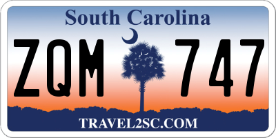 SC license plate ZQM747