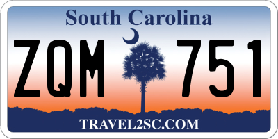 SC license plate ZQM751