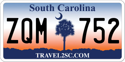 SC license plate ZQM752