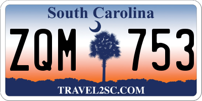 SC license plate ZQM753