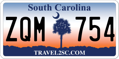 SC license plate ZQM754
