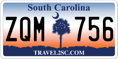 SC license plate ZQM756