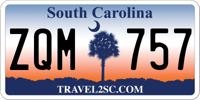 SC license plate ZQM757