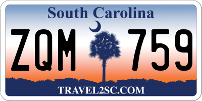 SC license plate ZQM759
