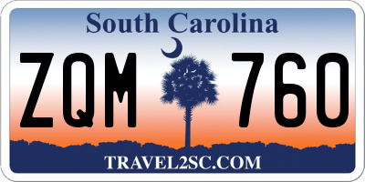 SC license plate ZQM760