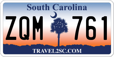 SC license plate ZQM761