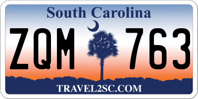 SC license plate ZQM763