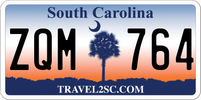 SC license plate ZQM764