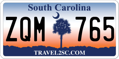 SC license plate ZQM765