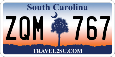 SC license plate ZQM767