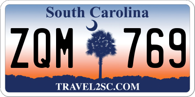 SC license plate ZQM769