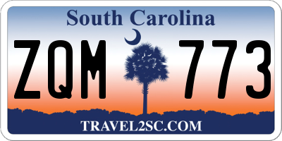 SC license plate ZQM773